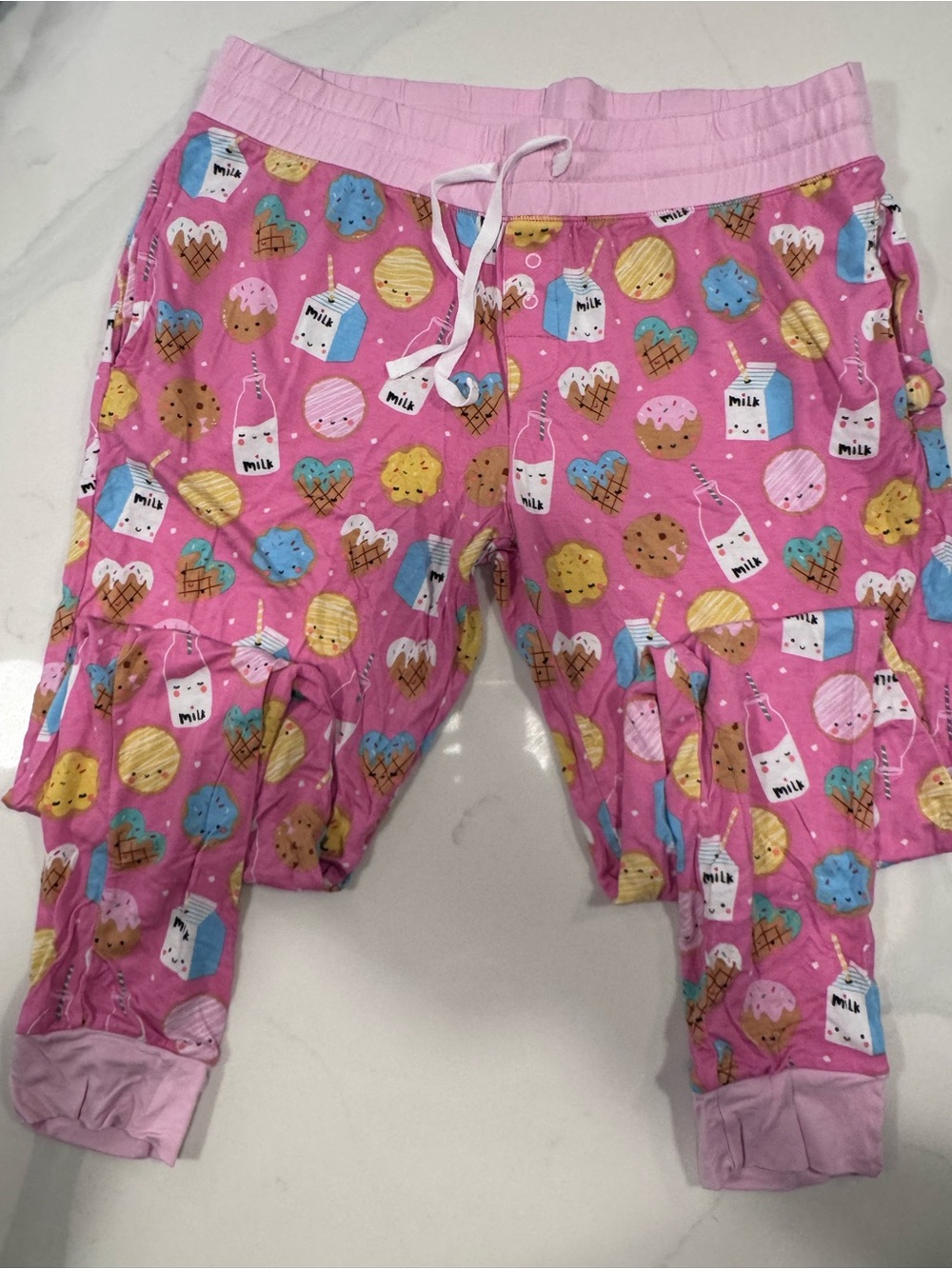 Little sleepies, women’s pajama pants, size medium, donut print